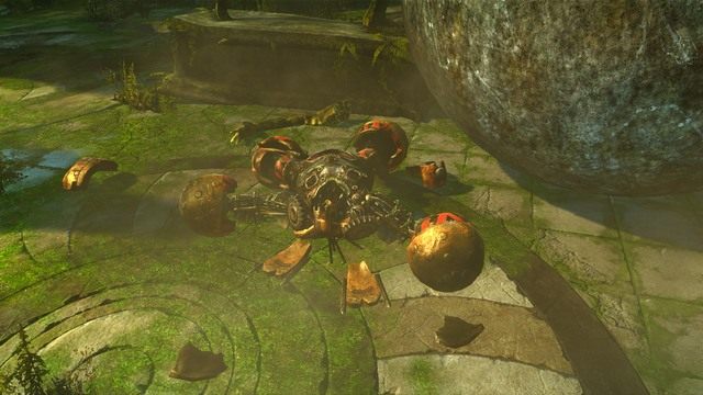 Mech zniszczony kulą z pomnika - Chapter 2 - walka z bossem | Solucja | Enslaved Odyssey to the West - Enslaved: Odyssey to the West - poradnik do gry