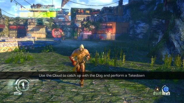 Plac - odliczanie czasu na możliwość wykonania Takedownu - Chapter 8 - walka z bossem | Solucja | Enslaved Odyssey to the West - Enslaved: Odyssey to the West - poradnik do gry