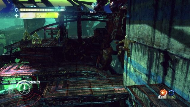 Sparaliżowane przez Trip roboty po lewej - Chapter 10 - The Titan Factory | Solucja | Enslaved Odyssey to the West - Enslaved: Odyssey to the West - poradnik do gry