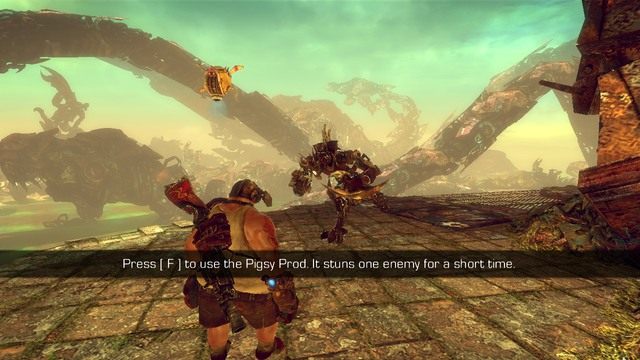 Szarżujący robot - Going Down | DLC - Pigsys Perfect 10 | Enslaved Odyssey to the West - Enslaved: Odyssey to the West - poradnik do gry