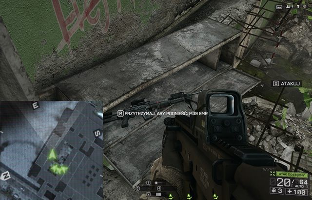 Broń znajduje się w pomieszczeniu podczas etapu, w którym po raz pierwszy użyłeś rozkazu eliminacji - 1 - Baku (Bronie) | Ukryte nieśmiertelniki i bronie w Battlefield 4 - Battlefield 4 - poradnik do gry