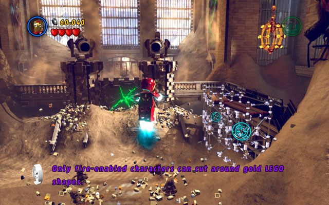 Rozbij przemoczoną przeszkodę Hulkiem i przejdź do dalszej części pomieszczenia - Sand Central Station | Opis przejścia LEGO Marvel Super Heroes - LEGO Marvel Super Heroes - poradnik do gry