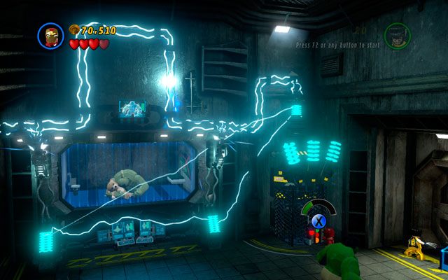 W kolejnym pomieszczeniu pokonaj wszystkich wrogów, a następnie idź w prawo - Rock Up at the Lock Up | Opis przejścia LEGO Marvel Super Heroes - LEGO Marvel Super Heroes - poradnik do gry