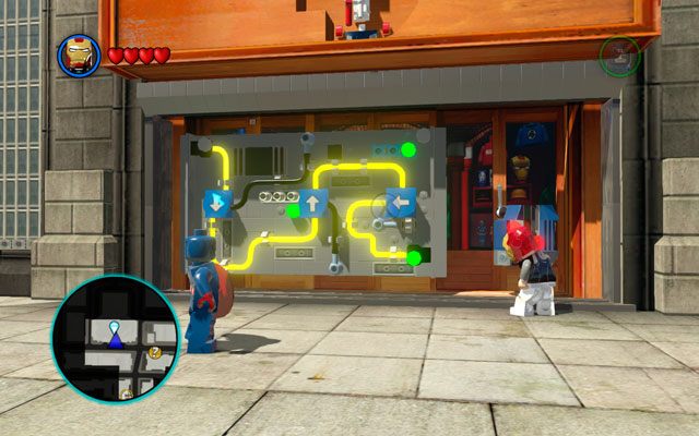 Podejdź do panelu po prawej jako Tony Stark i włącz urządzenie - Nowy Jork - znowu na wolności | Opis przejścia LEGO Marvel Super Heroes - LEGO Marvel Super Heroes - poradnik do gry
