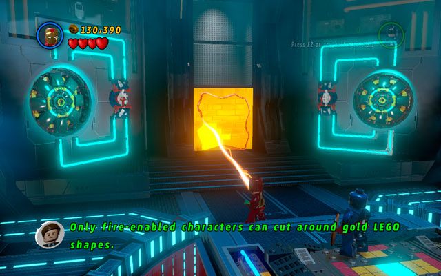 Wstąp na postument pośrodku pomieszczenia i przebierz Starka w zbroję Iron Mana model 42 - Rebooted, Resuited | Opis przejścia LEGO Marvel Super Heroes - LEGO Marvel Super Heroes - poradnik do gry