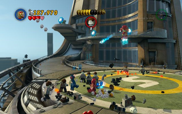 Gdy pierwszy z bossów polegnie, drugi skorzysta ze sposobności i uruchomi Terminatora - Rebooted, Resuited | Opis przejścia LEGO Marvel Super Heroes - LEGO Marvel Super Heroes - poradnik do gry