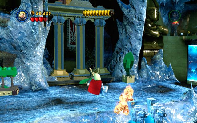 Kiedy pojawisz się w nowej lokacji, przygotuj się na walkę z nieskończoną ilością lodowych gigantów - Bifrosty Reception | Opis przejścia LEGO Marvel Super Heroes - LEGO Marvel Super Heroes - poradnik do gry