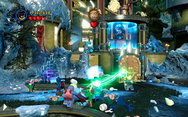 Zmierz się z grupą lodowych gigantów, po czym podejdź do Lokiego - Bifrosty Reception | Opis przejścia LEGO Marvel Super Heroes - LEGO Marvel Super Heroes - poradnik do gry