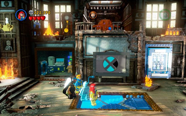 Na środku sali pojawi się panel dotykowy - Juggernauts and Crosses | Opis przejścia LEGO Marvel Super Heroes - LEGO Marvel Super Heroes - poradnik do gry
