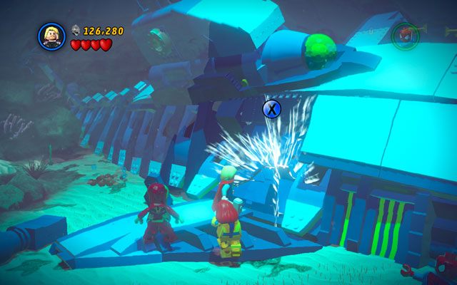 Idź dalej, ostatecznie docierając do łodzi Doktora Dooma - That Sinking Feeling | Opis przejścia LEGO Marvel Super Heroes - LEGO Marvel Super Heroes - poradnik do gry