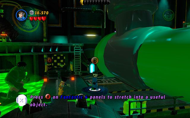 Przejdź Wolverinem na drugą stronę i rozerwij żółte przejście na górze zbiornika - Taking Liberties | Opis przejścia LEGO Marvel Super Heroes - LEGO Marvel Super Heroes - poradnik do gry