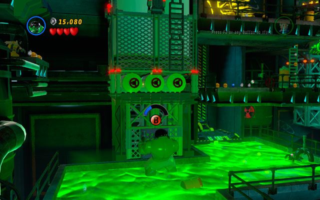 Jako Hulk zmasakruj wrogów, po czym wejdź do kolejnej trującej kałuży - tym razem naprzeciwko - Taking Liberties | Opis przejścia LEGO Marvel Super Heroes - LEGO Marvel Super Heroes - poradnik do gry