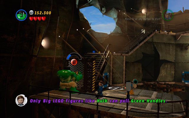 Jako Pan Fantastyczny przejdź przez kanał wentylacyjny, by po drugiej stronie budowli zniszczyć zwitek metalu i z niego zbudować platformę - Taking Liberties | Opis przejścia LEGO Marvel Super Heroes - LEGO Marvel Super Heroes - poradnik do gry