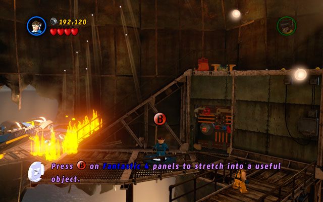 Użyj konstrukcji jako Pan Fantastyczny, gasząc pobliski pożar - Taking Liberties | Opis przejścia LEGO Marvel Super Heroes - LEGO Marvel Super Heroes - poradnik do gry