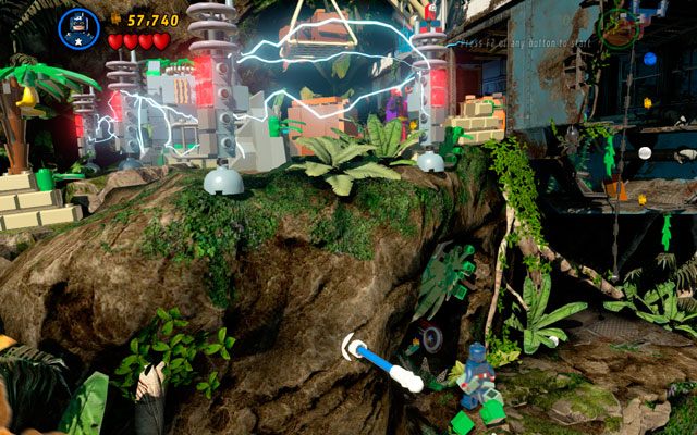 Przejdź dalej, walcząc z pobliskimi przeciwnikami, a następnie skręć Kapitanem Ameryką w prawo - Rapturous Rise | Opis przejścia LEGO Marvel Super Heroes - LEGO Marvel Super Heroes - poradnik do gry