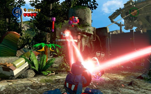 Pokonaj wrogów na następnej arenie, po czym wejdź Kapitanem Ameryką na środek kolorowego panelu - Rapturous Rise | Opis przejścia LEGO Marvel Super Heroes - LEGO Marvel Super Heroes - poradnik do gry