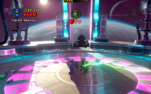 Ostatnia część pojedynku nie stanowi żadnej nowości - po raz trzeci pokonaj wielkiego potwora, po czym podejdź do Doktora Dooma (nie posiada już żadnej broni, więc będzie walczył osobiście) - A Doom With a View | Opis przejścia LEGO Marvel Super Heroes - LEGO Marvel Super Heroes - poradnik do gry