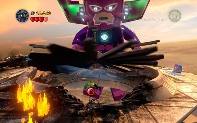Obróć się w prawo i roztop złoty bojler - Galactus | Bossowie w LEGO Marvel Super Heroes - LEGO Marvel Super Heroes - poradnik do gry