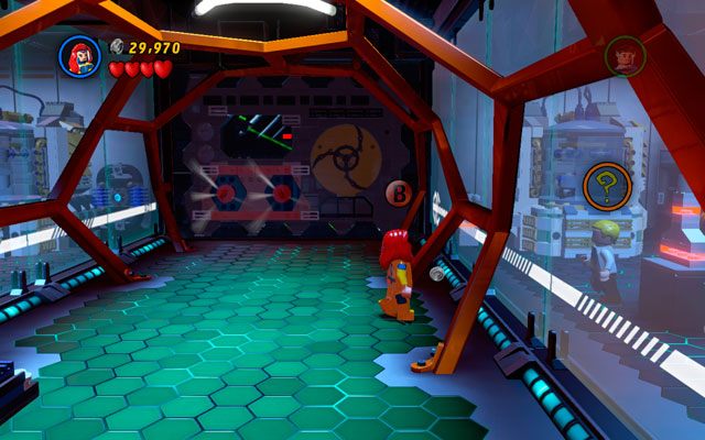 W korytarzu za windą zamień się w Jean Grey i przejmij władzę nad naukowcem po prawej stronie - Exploratory Laboratory | Zestawy MiniKit w LEGO Marvel Super Heroes - LEGO Marvel Super Heroes - poradnik do gry