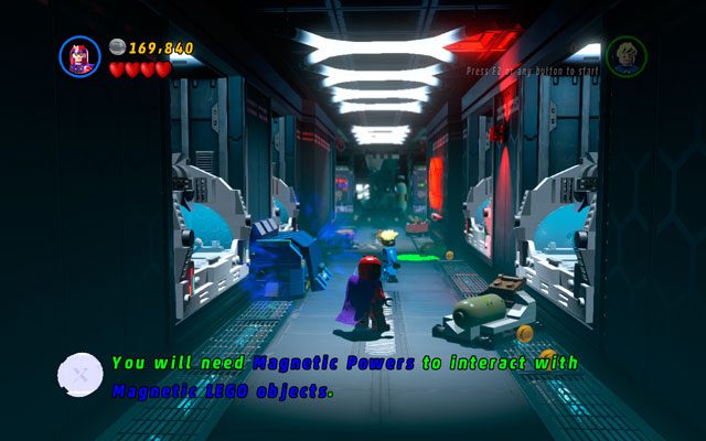 Po zabawie z wielkim głośnikiem trafisz do długiego korytarza - Exploratory Laboratory | Zestawy MiniKit w LEGO Marvel Super Heroes - LEGO Marvel Super Heroes - poradnik do gry