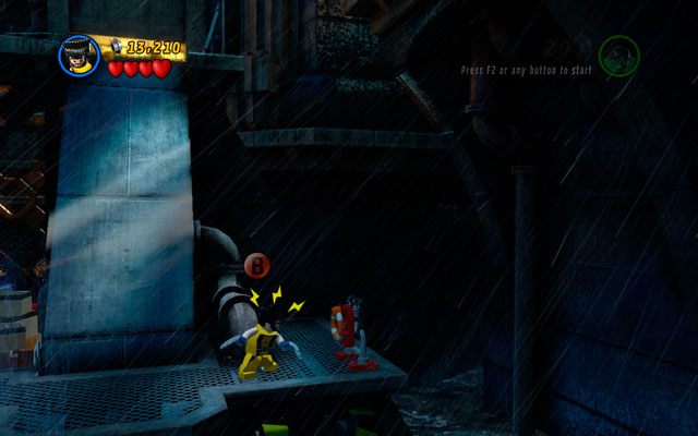 Kolejne koło znajdziesz przy wejściu do więzienia, po prawej stronie trapu - Rock Up at the Lock Up | Zestawy MiniKit w LEGO Marvel Super Heroes - LEGO Marvel Super Heroes - poradnik do gry