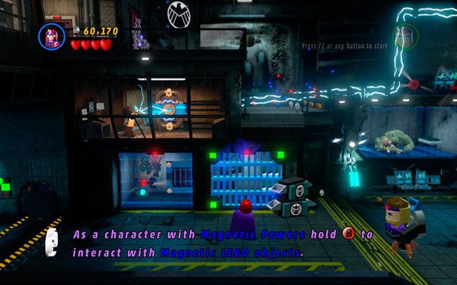 Po wejściu do więzienia podejdź do metalowej kraty i odegnij ją mocą Magneto - Rock Up at the Lock Up | Zestawy MiniKit w LEGO Marvel Super Heroes - LEGO Marvel Super Heroes - poradnik do gry