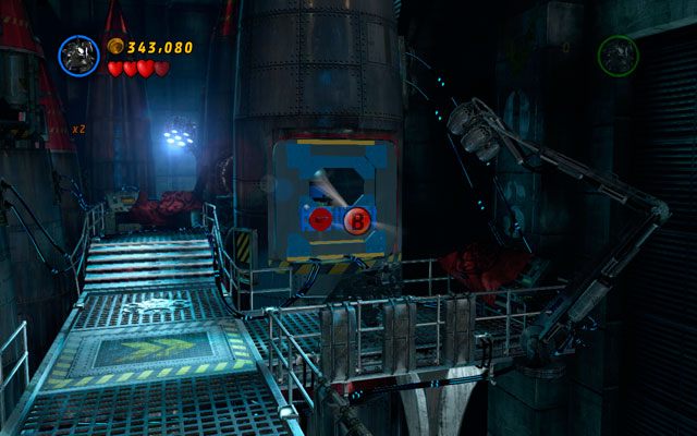 W nowej lokacji idź cały czas w prawo, ostatecznie docierając do dwóch uchwytów na nić - Red Head Detention | Zestawy MiniKit w LEGO Marvel Super Heroes - LEGO Marvel Super Heroes - poradnik do gry