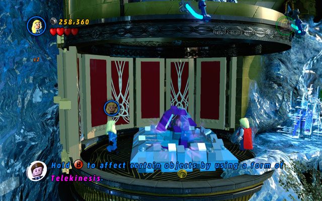 Wybierz postać o telekinetycznych zdolnościach (jak Jean Grey albo Niewidzialna Kobieta), wyciągając zamrożony zestaw z mroźnego źródełka - Bifrosty Reception | Zestawy MiniKit w LEGO Marvel Super Heroes - LEGO Marvel Super Heroes - poradnik do gry