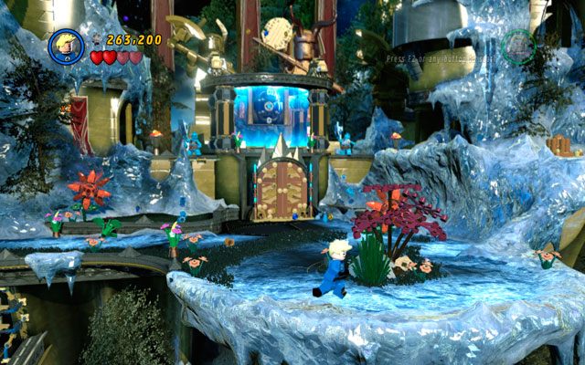 Naprzeciwko tych samych wrót znajduje się kwietnik - Bifrosty Reception | Zestawy MiniKit w LEGO Marvel Super Heroes - LEGO Marvel Super Heroes - poradnik do gry