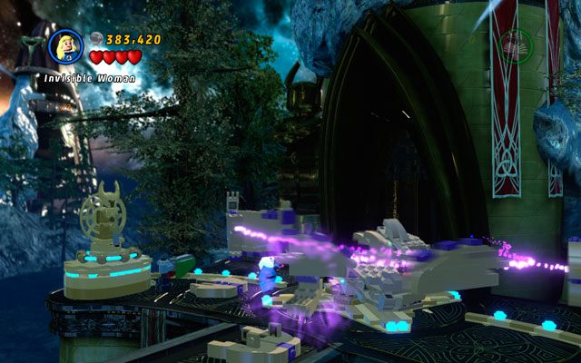 Wybierz Jean Grey albo Niewidzialną Kobietę, aby z rozsypanych części zbudować wielką dłoń, po czym użyj jej klawiszem interakcji - Bifrosty Reception | Zestawy MiniKit w LEGO Marvel Super Heroes - LEGO Marvel Super Heroes - poradnik do gry