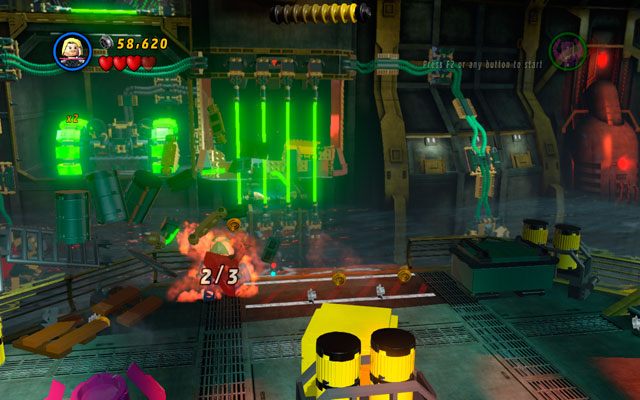 Druga została ukryta w następnym pomieszczeniu, naprzeciwko zielonej maszyny i laserowej bramy - That Sinking Feeling | Zestawy MiniKit w LEGO Marvel Super Heroes - LEGO Marvel Super Heroes - poradnik do gry