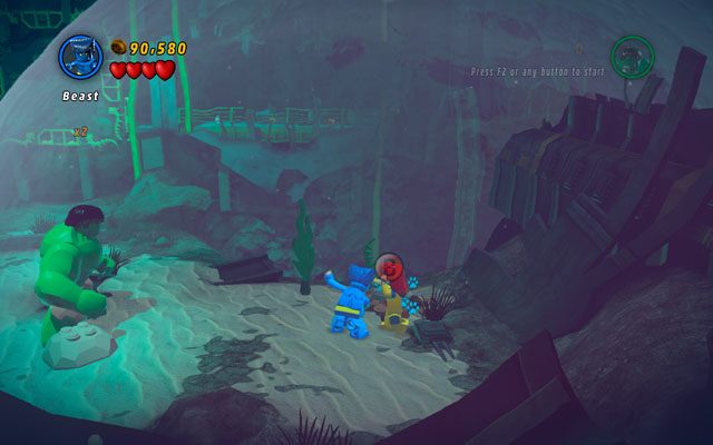 Zdobycie tego zestawu wiąże się z rozkopaniem trzech kopców pod wodą - That Sinking Feeling | Zestawy MiniKit w LEGO Marvel Super Heroes - LEGO Marvel Super Heroes - poradnik do gry