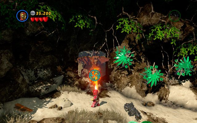 Przejdź kilka kroków w głąb lokacji i podejdź do złotej statuetki - Rapturous Rise | Zestawy MiniKit w LEGO Marvel Super Heroes - LEGO Marvel Super Heroes - poradnik do gry