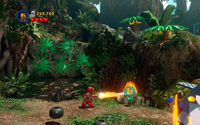 Trzecie znajdziesz pod gorylem, obok miejsca, w którym należy zbudować silnik - Rapturous Rise | Zestawy MiniKit w LEGO Marvel Super Heroes - LEGO Marvel Super Heroes - poradnik do gry