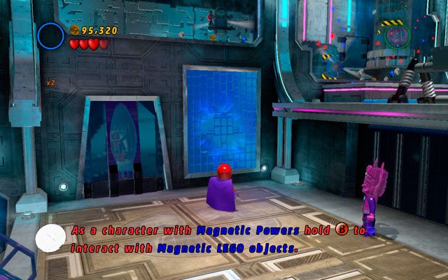 Przemieść się w prawo, odkrywając niebieską ścianę z metalu - Magnetic Personality | Zestawy MiniKit w LEGO Marvel Super Heroes - LEGO Marvel Super Heroes - poradnik do gry