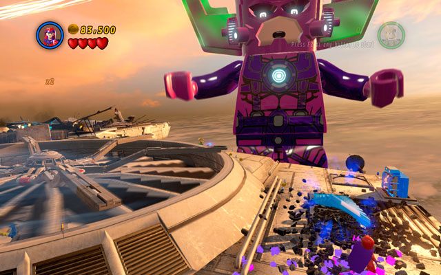 Zaraz obok skrzyni opisywanej powyżej znajduje się metalowa płyta w podłodze - The Good, the Bad and the Hungry | Zestawy MiniKit w LEGO Marvel Super Heroes - LEGO Marvel Super Heroes - poradnik do gry