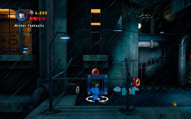 W pierwszej lokacji wzleć w górę i skieruj się w głąb etapu, trzymając się jego lewej strony - Kampania | Stan Lee w opałach | LEGO Marvel Super Heroes - LEGO Marvel Super Heroes - poradnik do gry