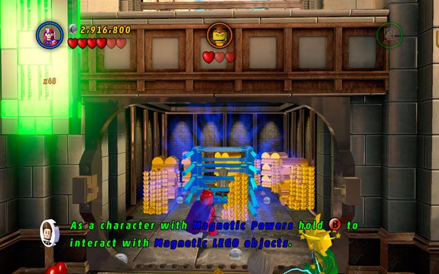 W ostatniej fazie misji, po wywabieniu Shockera z sejfu, wejdź do środka i zamień się w Magneto - Bonusowe poziomy Deadpoola | Stan Lee w opałach | LEGO Marvel Super Heroes - LEGO Marvel Super Heroes - poradnik do gry