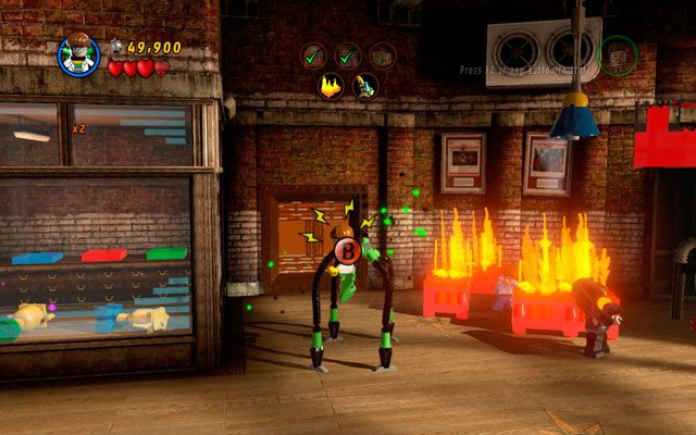 Jako Doktor Octopus przejdź do centralnej części pomieszczenia i użyj szóstego zmysłu - Tabloid Tidy Up | Bonusowe misje Deadpoola | LEGO Marvel Super Heroes - LEGO Marvel Super Heroes - poradnik do gry