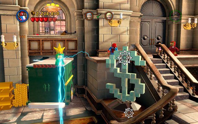 Podejdź do krawędzi i zniszcz obracający się symbol dolara - A Shock Withdrawal | Bonusowe misje Deadpoola | LEGO Marvel Super Heroes - LEGO Marvel Super Heroes - poradnik do gry