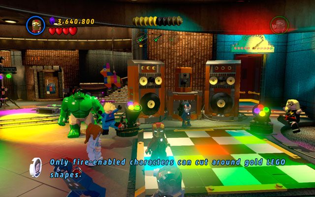 Kiedy zaliczysz wszystkie trzy etapy przygotowań, wejdź na parkiet i pokonaj konkurentów w konkursie tanecznym - House Party Protocol | Bonusowe misje Deadpoola | LEGO Marvel Super Heroes - LEGO Marvel Super Heroes - poradnik do gry