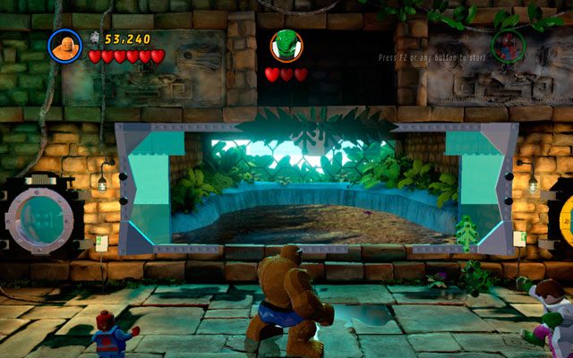 Podczas drugiej rundy walki ponownie pokonaj Jaszczura, a następnie poczekaj, aż ucieknie do klatki po lewej - Reptilian Ruckus | Bonusowe misje Deadpoola | LEGO Marvel Super Heroes - LEGO Marvel Super Heroes - poradnik do gry