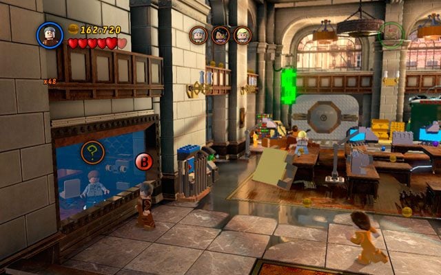 Po rozpoczęciu misji skręć w lewo i wybierz Jean Grey albo Masterminda - A Shock Withdrawal | Znajdźki na bonusowych poziomach | LEGO Marvel Super Heroes - LEGO Marvel Super Heroes - poradnik do gry