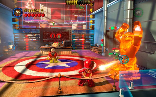 Misję zacznij od wybrania postaci z promieniem gorąca (np - Nuff Said | Znajdźki na bonusowych poziomach | LEGO Marvel Super Heroes - LEGO Marvel Super Heroes - poradnik do gry