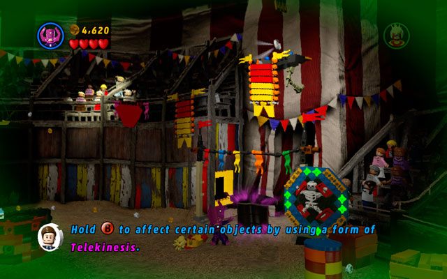 Wybierz Galactusa, manipulując czarnymi klockami - Stunt Show Surprise | Znajdźki na bonusowych poziomach - LEGO Marvel Super Heroes - poradnik do gry