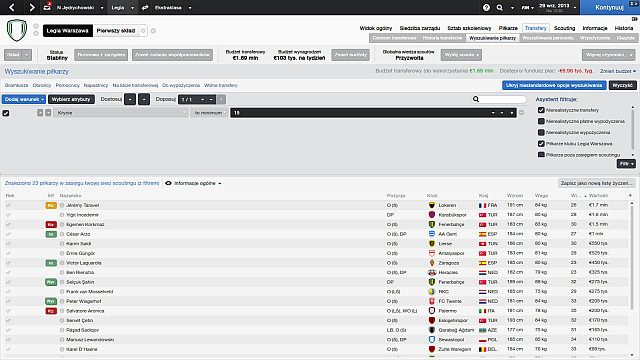 W życiu każdego menadżera przychodzi w końcu czas na dokonywanie zmian - Wyszukiwanie zawodników w Football Manager 2014 | Transfery - Football Manager 2014 - poradnik do gry