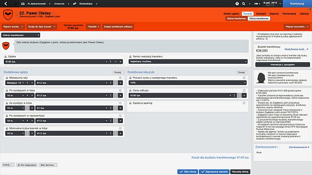 Kiedy już wybierzesz odpowiadającego Ci zawodnika, z przynależnością klubową i ważnym kontraktem, możesz przejść do negocjowania oferty - Pozyskiwanie zawodnika - negocjacje z klubem w Football Manager 2014 | Transfery - Football Manager 2014 - poradnik do gry