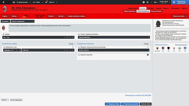 Czasami oprócz kupowania, będzie trzeba pożegnać się z którymś z zawodników - Pozbywanie się zawodników w Football Manager 2014 | Transfery - Football Manager 2014 - poradnik do gry