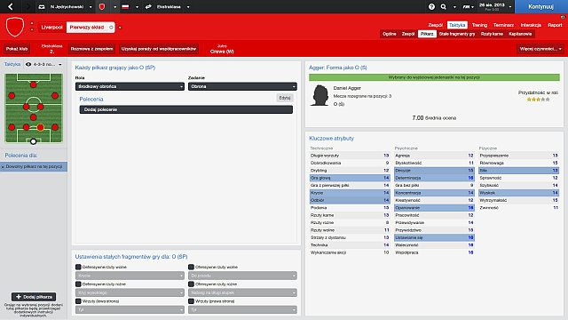 Po ustaleniu ogólnych założeń taktycznych dla całej drużyny przyszła pora na przydzielenie ról, zadań oraz poleceń poszczególnym zawodnikom - Polecenia dla zawodników w Football Manager 2014 | Taktyka - Football Manager 2014 - poradnik do gry