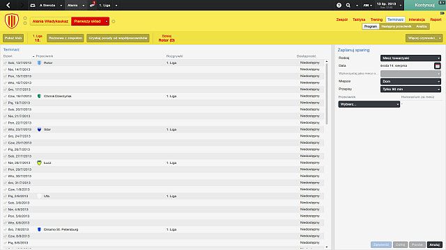 Sparingi to świetny sposób na sprawdzenie przedsezonowe drużyny. - Pierwsze kroki w nowym klubie w Football Manager 2014 | Podstawy rozgrywki - Football Manager 2014 - poradnik do gry